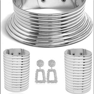 African Vintage Statement Costume Jewelry Set